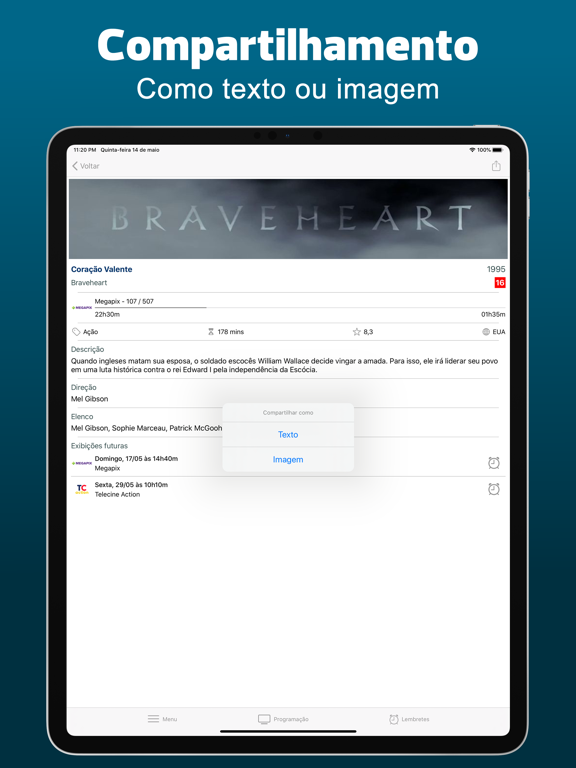 Guia TV Fácil - Programação TV iPad screenshot 7 - Entertainment app