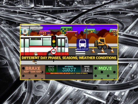 City Bus Driving Simulator 2D iPad screenshot