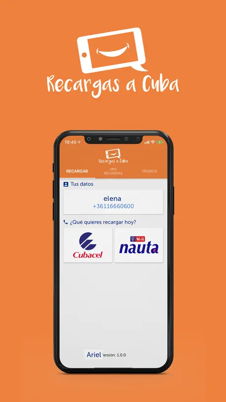 Recargas a Cuba