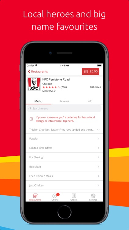 Just Eat: food delivery