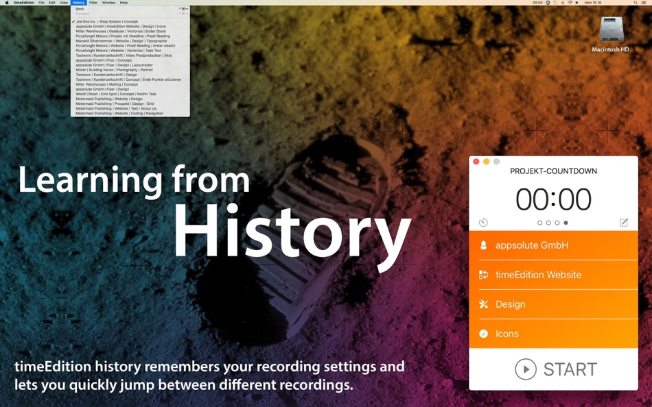 #4. timeEdition - Time Tracking (macOS) 来自: MAMP GmbH