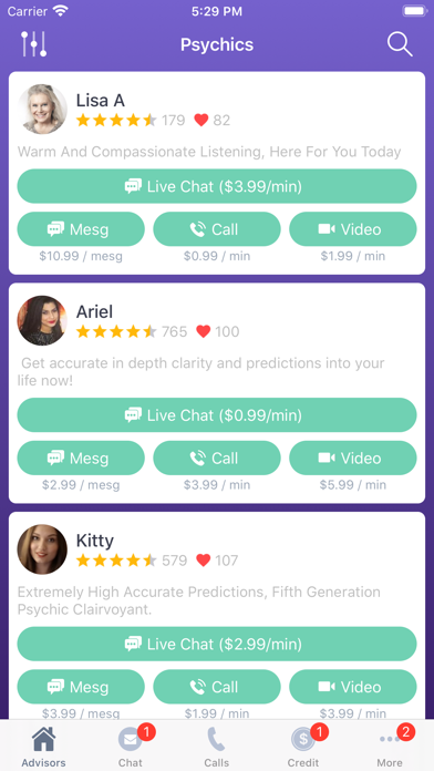 Live Psychic Chat Screenshot