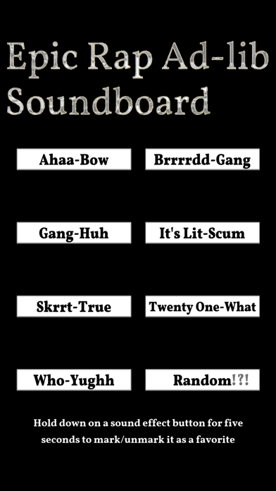 Screenshot #1 pour Epic Rap Ad-libs Soundboard