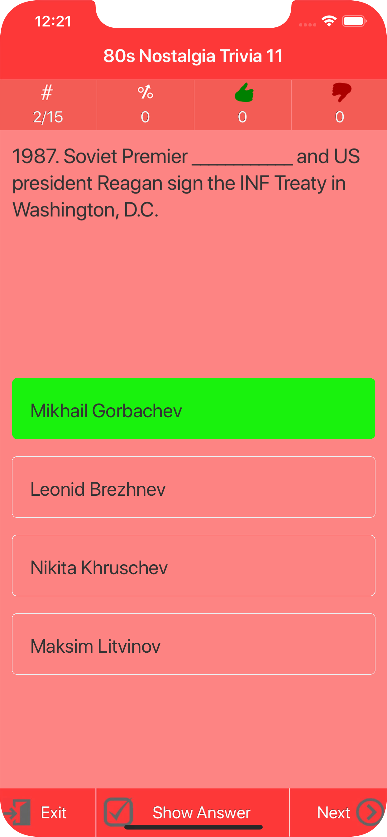 1980s Nostalgia Trivia screenshot 3