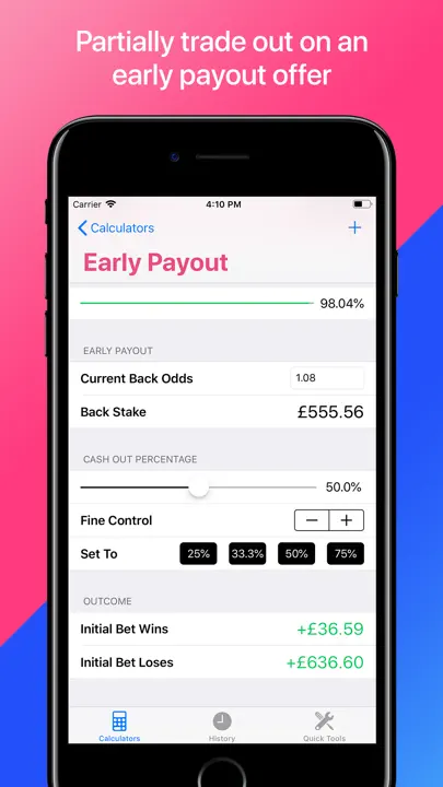 Matched Betting Calculators iPhone-skjermbilde 5