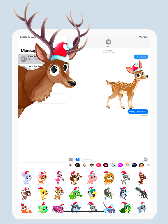 Screenshot #4 pour Christmas Animals Stickers