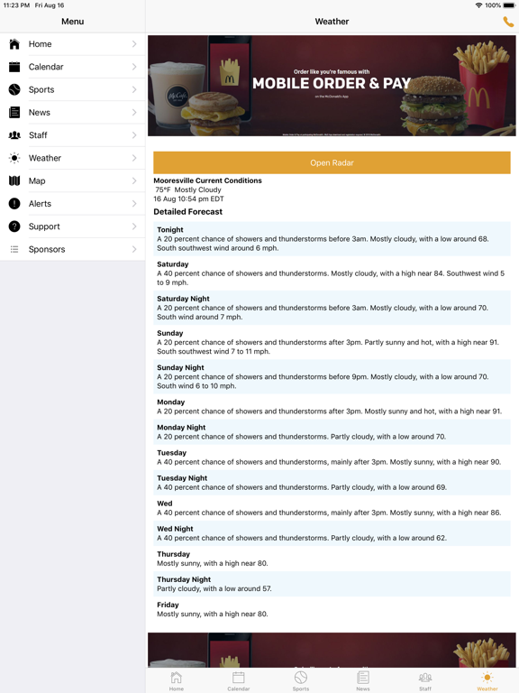 Mooresville Athletics Indiana iPad screenshot 6 - Education app