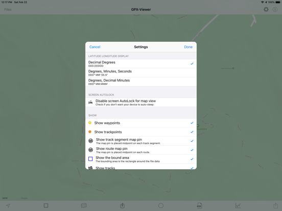 GPX-Viewer iPad app afbeelding 5