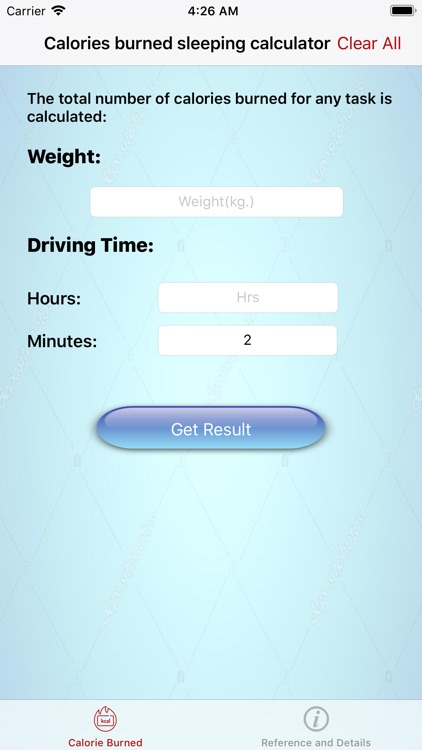 calories burned in driving car screenshot-6