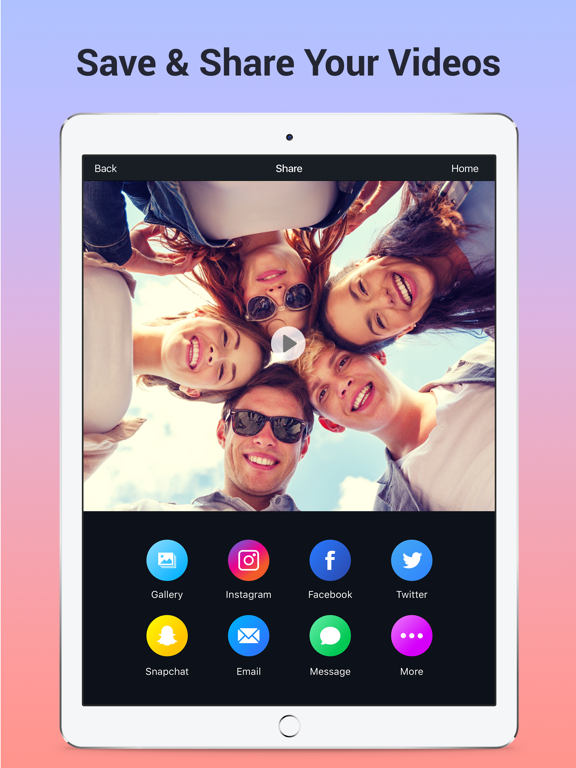 Add Music to Video Voice Over iPad screenshot 5 - Photo & Video app