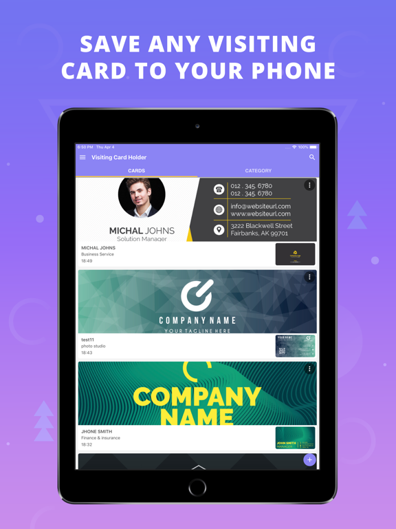 Screenshot #4 pour Visiting Card Holder