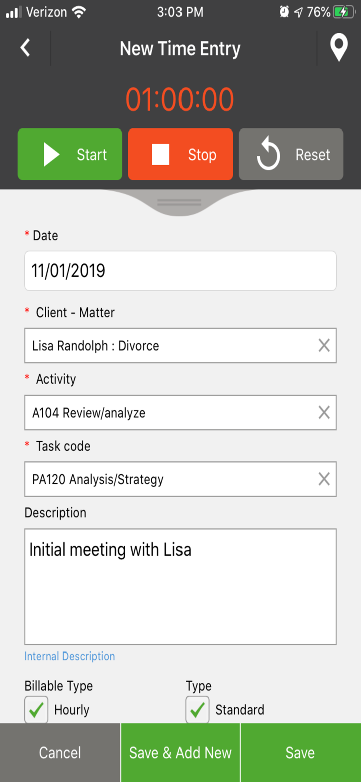 Time and Billing by eBillity screenshot 1