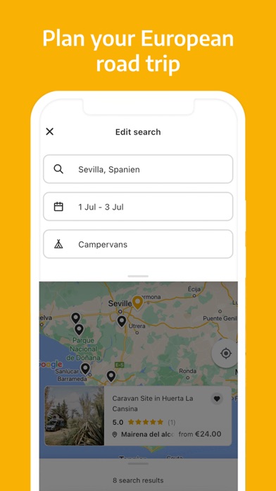 roadsurfer spots Campsites Screenshot