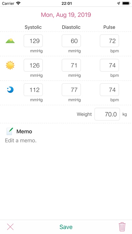 Simple Blood Pressure Recorder