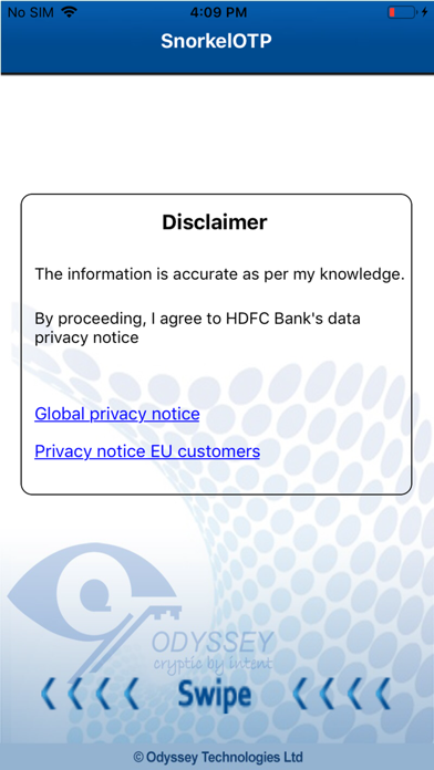 HDFC Bank e-Token Screenshot