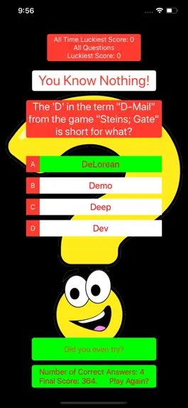 Game screenshot You Know Nothing Trivia hack