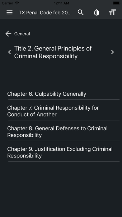 Texas Penal Code 2021 Screenshot