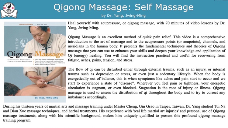 Qigong Massage: Self Massage