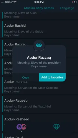 Game screenshot Muslim Baby Names and Meaning apk