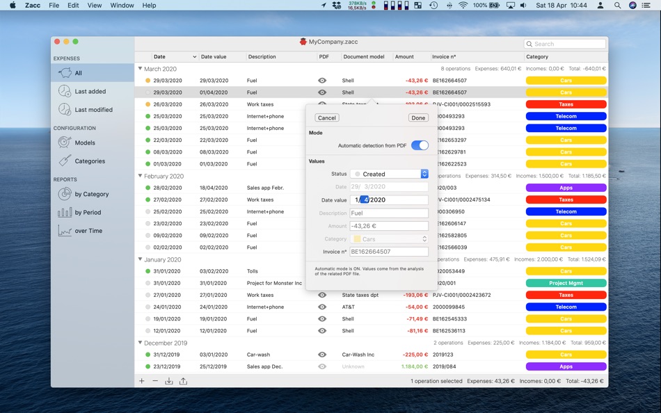 #6. Zacc - Smart Expense tracker (macOS) 由: iSolid apps