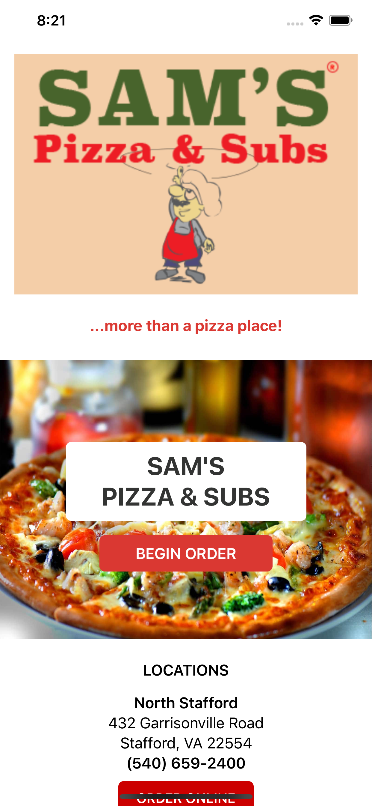 Sam's Pizza & Subs