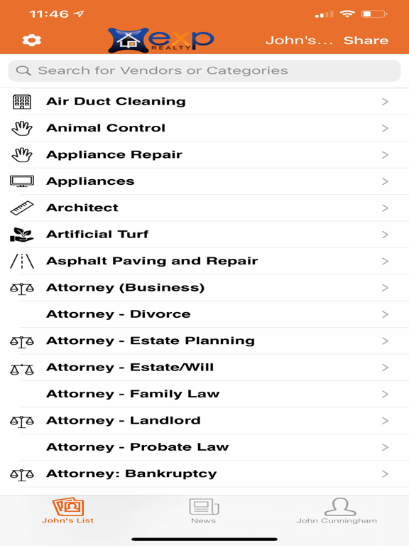 Screenshot #4 pour John Cunningham Vendors
