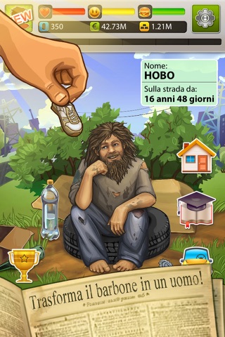 Hobo World - life simulator screenshot 4
