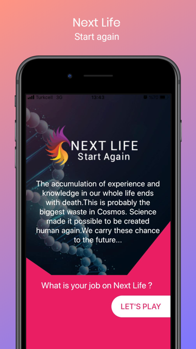 Next Life - Start again app screenshot