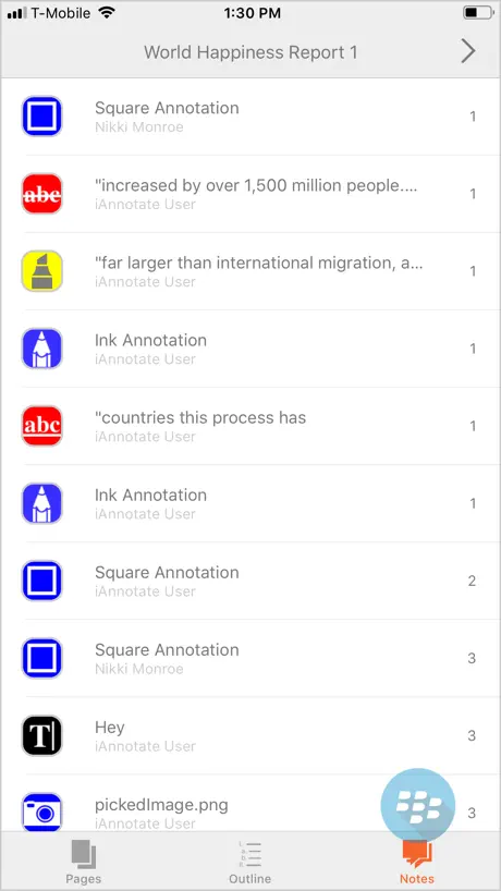 iAnnotate for BlackBerry