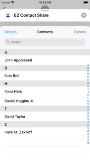 ez contact share iphone screenshot 2