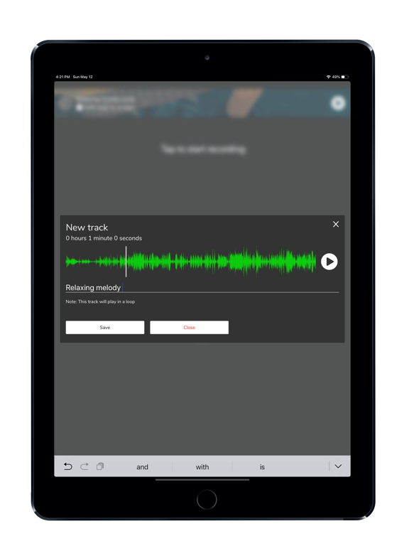 Sleep Noise Tracks iPad screenshot