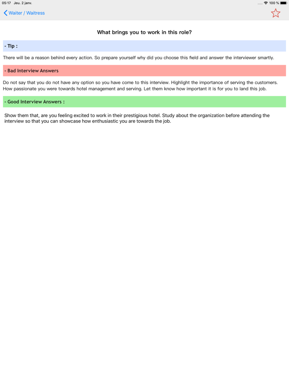 Interview Guid 2020 Q / A iPad screenshot