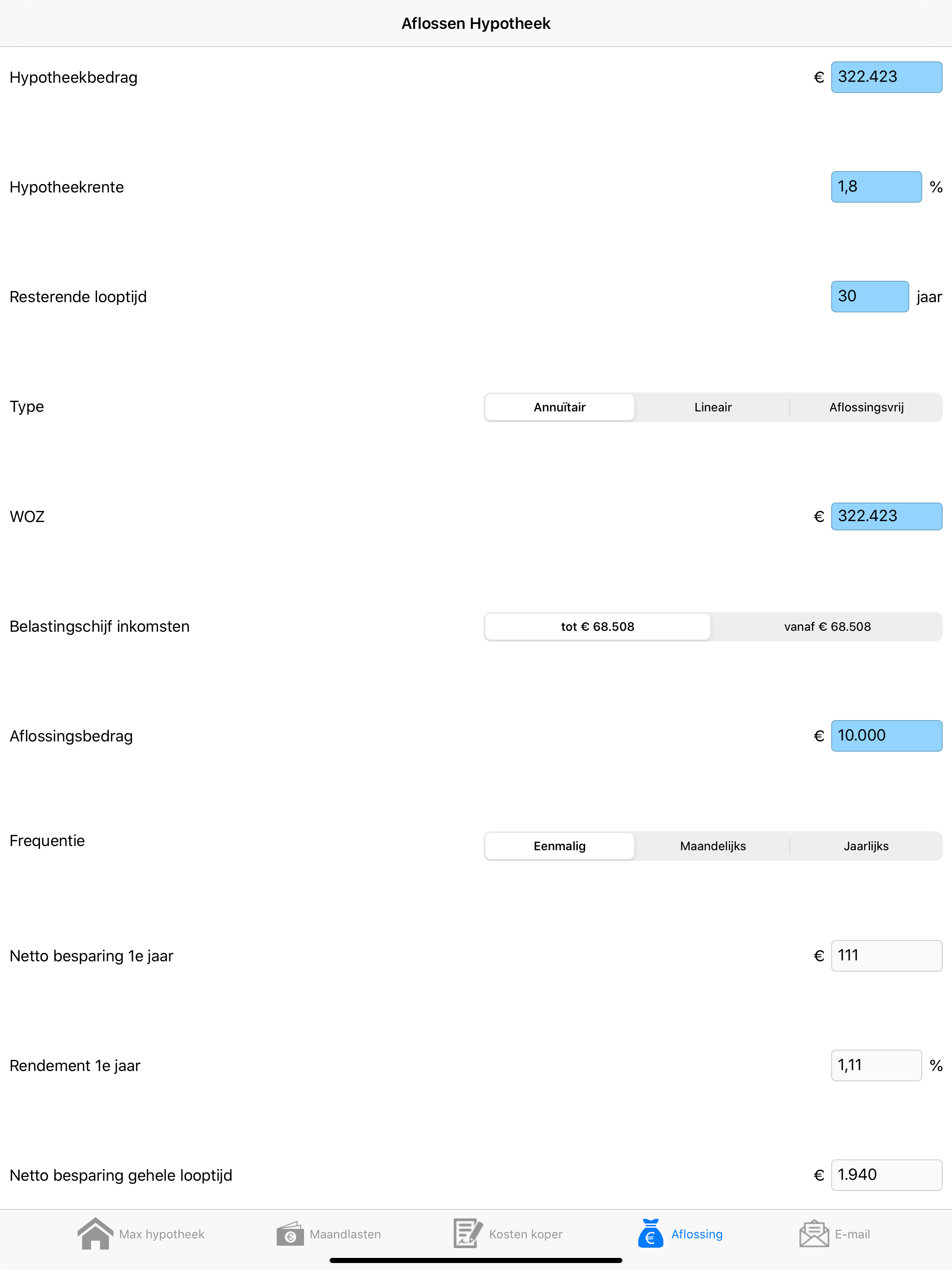 Hypotheek Calculator Pro