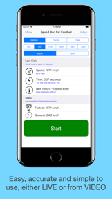 Speed Gun For Football screenshot