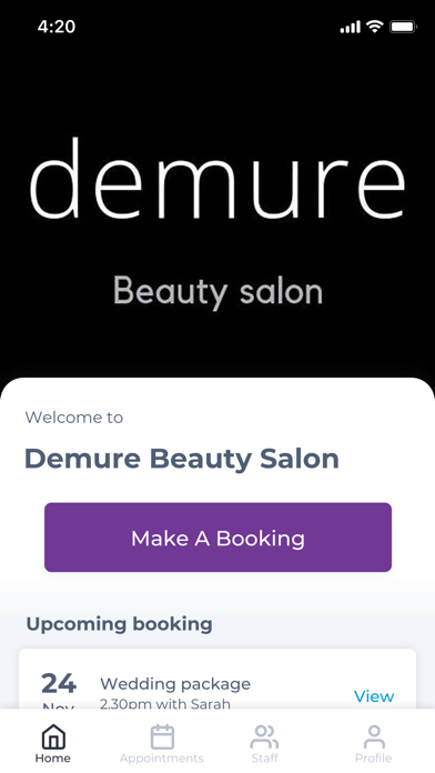 Screenshot #1 pour Demure Beauty Salon