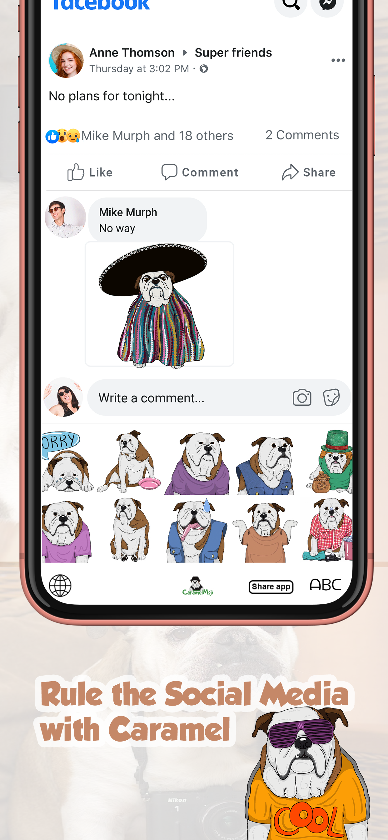 CaramelMoji - Bulldog Stickers screenshot 15