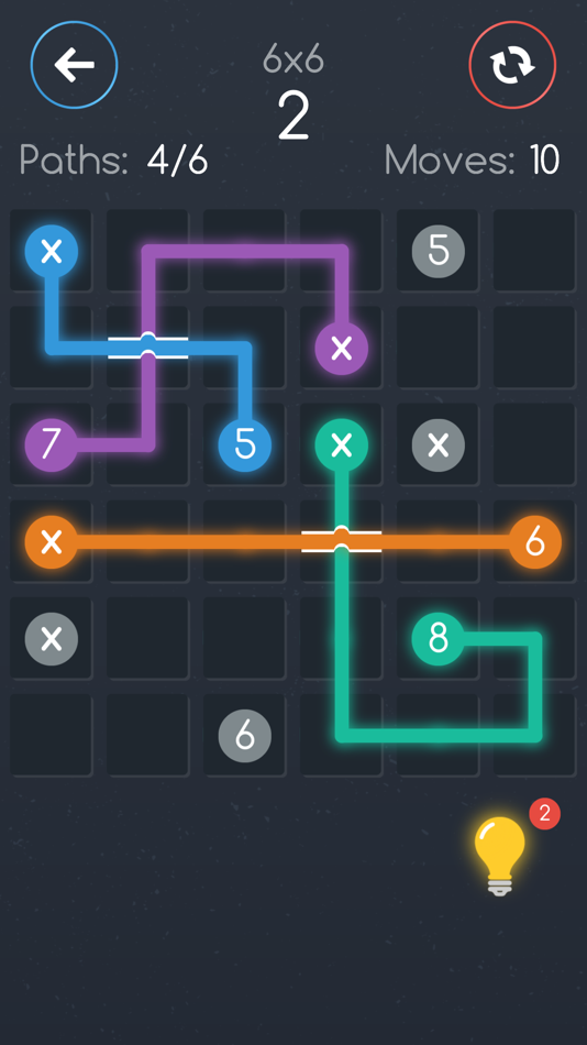 #2. Number Link: connect the dots (iOS) 由: Maksym Boiko