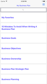 Business Plan(BP) screenshot