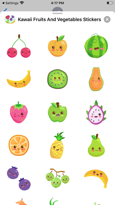 Screenshot #3 pour Kawaii Fruits And Vegetables
