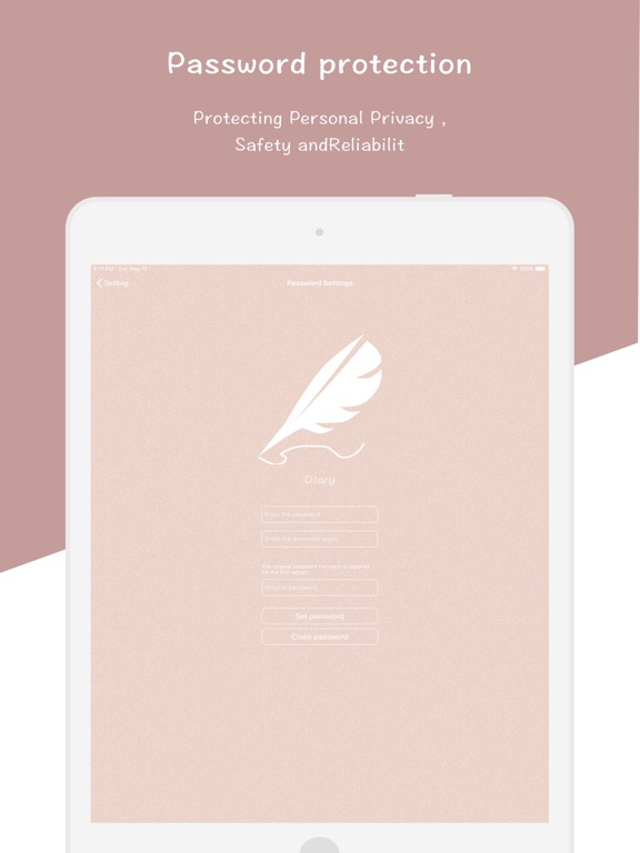 Diary - Private Note With Lock iPad screenshot 5 - Lifestyle app