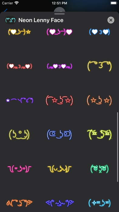 Screenshot #3 pour Lenny Face with Neon Light