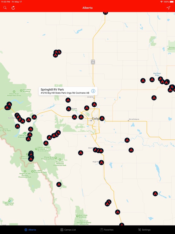 Screenshot #4 pour Alberta – Campgrounds RV Parks
