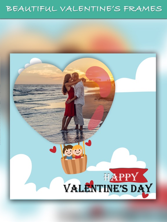 Valentine's day Photo Collage. iPad screenshot