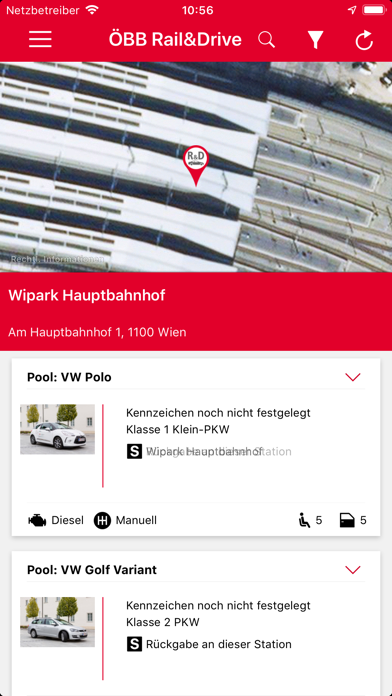 ÖBB Rail&Drive Screenshot