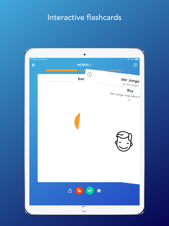 Tobo: Learn German Vocabulary iPad screenshot 2 - Education app