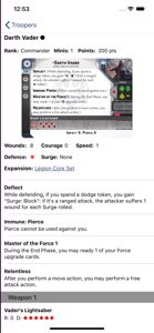 Legion Army List Builder screenshot #3 for iPhone