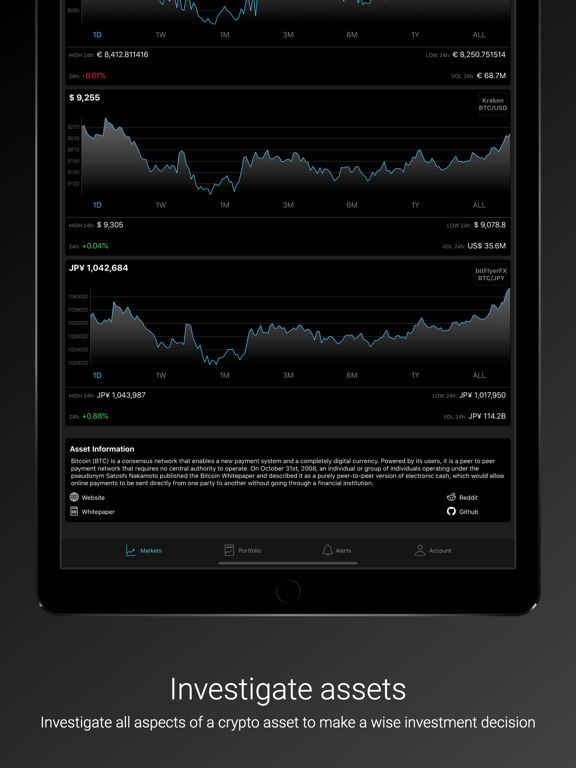Coincrypt - Crypto Tracker iPad screenshot 5 - Finance app