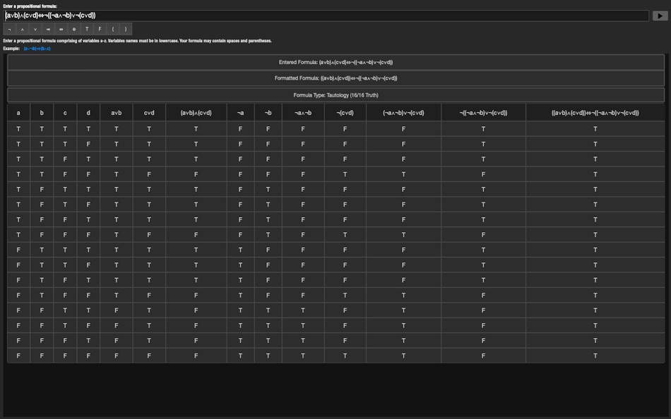 #2. Truth Table Builder (macOS) 由: Ketan Appa