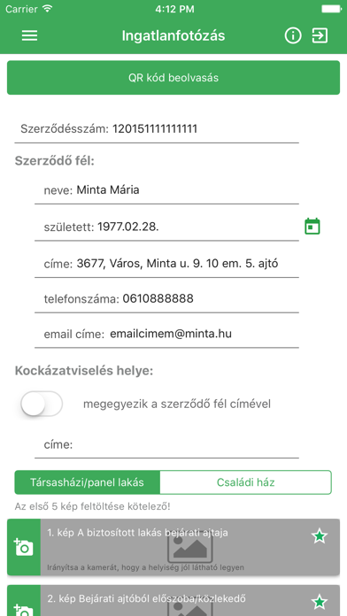 Posta Biztosító Screenshot