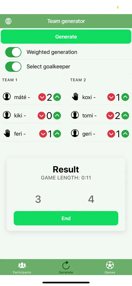 Team generator